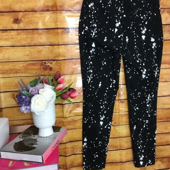 Vince Camuto Black &White Splatter Skinny Jeans 26 - Picture 6 of 8